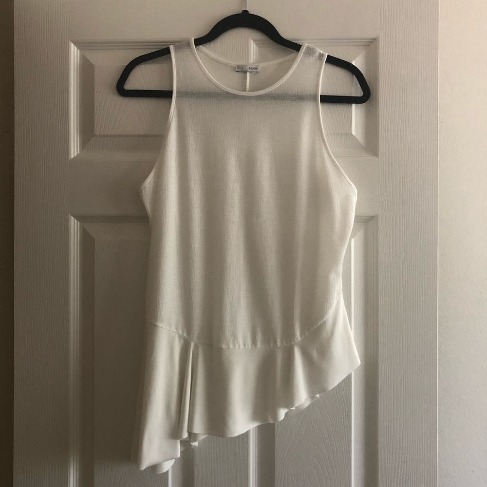 ZARA peplum white tank top SIZE: medium